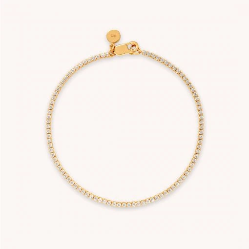 Astrid & Miyu Bracelets Tennis Chain Bracelet In Gold 2 Astrid & Miyu Bracelets Tennis Chain Bracelet In Gold