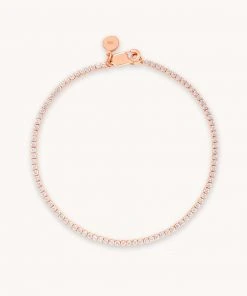 Astrid & Miyu Bracelets Tennis Chain Bracelet In Rose Gold