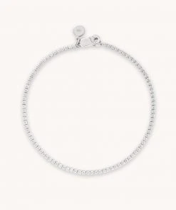 Astrid & Miyu Tennis Chain Bracelet In Silver Bracelets