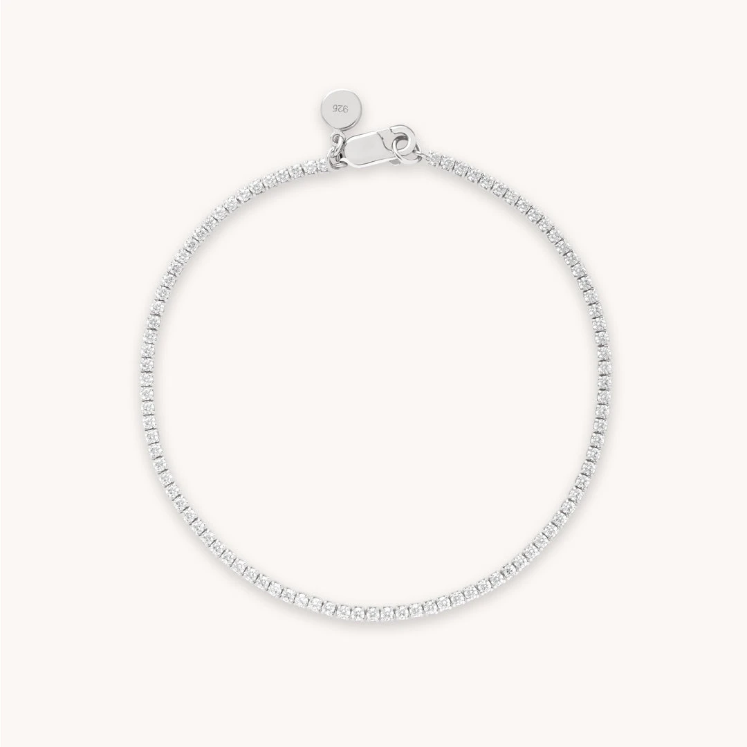Astrid & Miyu Tennis Chain Bracelet In Silver Bracelets 3 Astrid & Miyu Tennis Chain Bracelet In Silver Bracelets