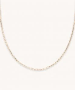 Astrid & Miyu Tennis Chain Necklace In Gold Necklaces