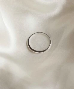 Astrid & Miyu Dome Ring In Solid White Gold