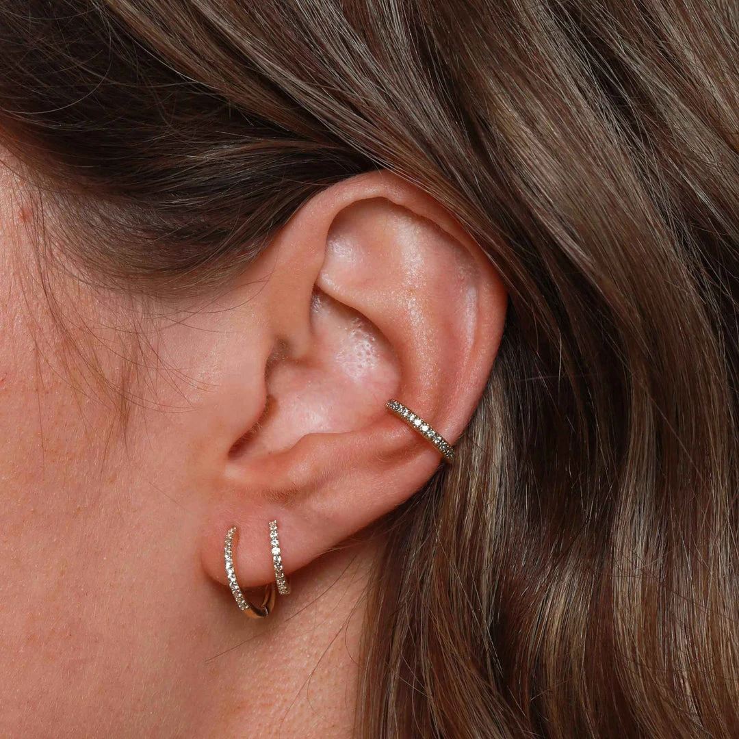 Astrid & Miyu Topaz Hoops In Solid Gold 4 Astrid & Miyu Topaz Hoops In Solid Gold