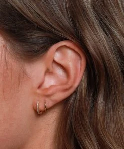 Astrid & Miyu Topaz Hoops In Solid Gold 13 Astrid & Miyu Topaz Hoops In Solid Gold