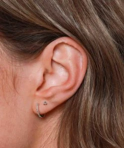 Astrid & Miyu Topaz Hoops In Solid White Gold Earrings 15 Astrid & Miyu Topaz Hoops In Solid White Gold Earrings