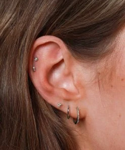 Astrid & Miyu Topaz Hoops In Solid White Gold Earrings 13 Astrid & Miyu Topaz Hoops In Solid White Gold Earrings