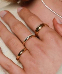 Astrid & Miyu Best Sellers Topaz Eternity Ring In Solid Gold