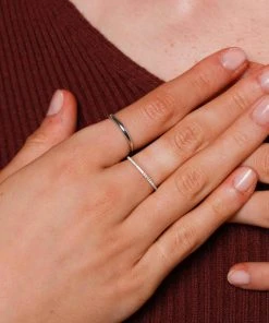 Astrid & Miyu Topaz Eternity Ring In Solid White Gold