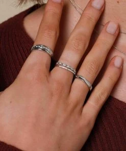 Astrid & Miyu Topaz Eternity Ring In Solid White Gold