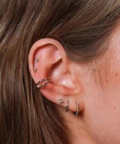 Astrid & Miyu Topaz Stud Earrings In Solid White Gold 9 Astrid & Miyu Topaz Stud Earrings In Solid White Gold