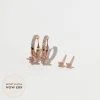 Astrid & Miyu Earrings Twilight Stacking Set In Rose Gold 1 Astrid & Miyu Earrings Twilight Stacking Set In Rose Gold