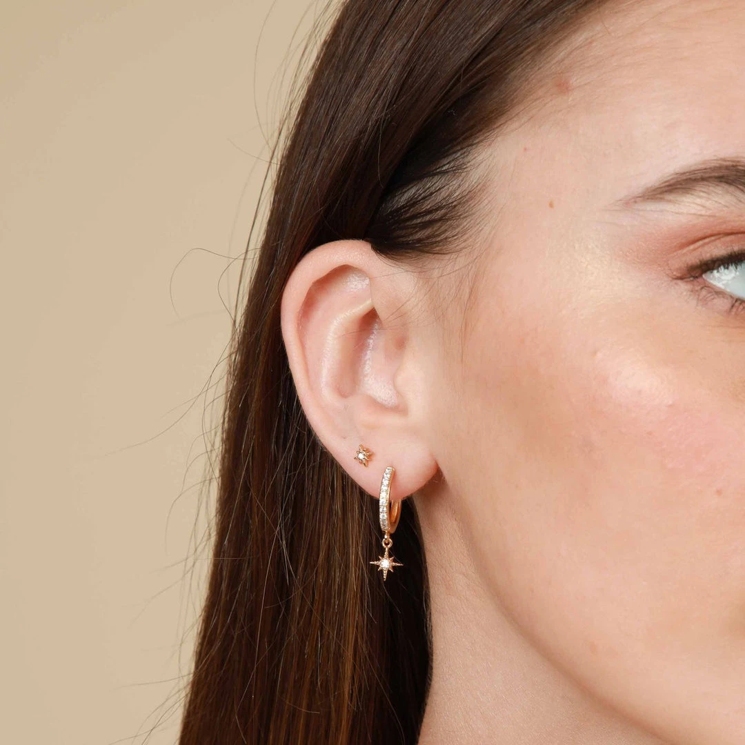 Astrid & Miyu Earrings Twilight Stacking Set In Gold 4 Astrid & Miyu Earrings Twilight Stacking Set In Gold