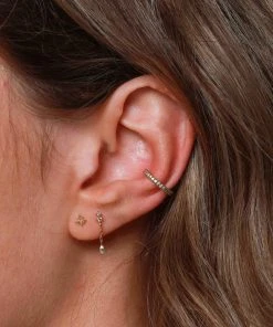 Astrid & Miyu Twilight Stud Earrings In Solid Gold