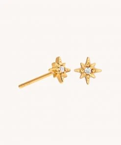 Astrid & Miyu Twilight Star Stud Earrings In Gold Best Sellers