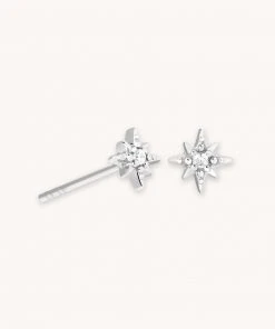 Astrid & Miyu Twilight Star Stud Earrings In Silver Best Sellers