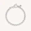 Astridandmiyu Wreath T-Bar Chunky Bracelet In Silver 1 Astridandmiyu Wreath T-Bar Chunky Bracelet In Silver
