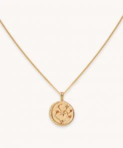 Astrid & Miyu Zodiac Necklaces Sagittarius Zodiac Pendant Necklace In Gold