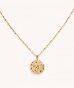 Astrid & Miyu Best Sellers Taurus Zodiac Pendant Necklace In Gold
