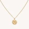 Astrid & Miyu Virgo Zodiac Pendant Necklace In Gold Zodiac Necklaces