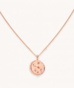 Astrid & Miyu Sales 44 Astrid & Miyu Aries Zodiac Pendant Necklace In Rose Gold