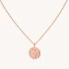 Astrid & Miyu Gemini Zodiac Pendant Necklace In Rose Gold 1 Astrid & Miyu Gemini Zodiac Pendant Necklace In Rose Gold