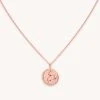 Astrid & Miyu Leo Zodiac Pendant Necklace In Rose Gold Zodiac Necklaces