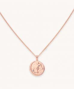 Astrid & Miyu Scorpio Zodiac Pendant Necklace In Rose Gold Zodiac Necklaces