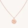 Astrid & Miyu Zodiac Necklaces Virgo Zodiac Pendant Necklace In Rose Gold