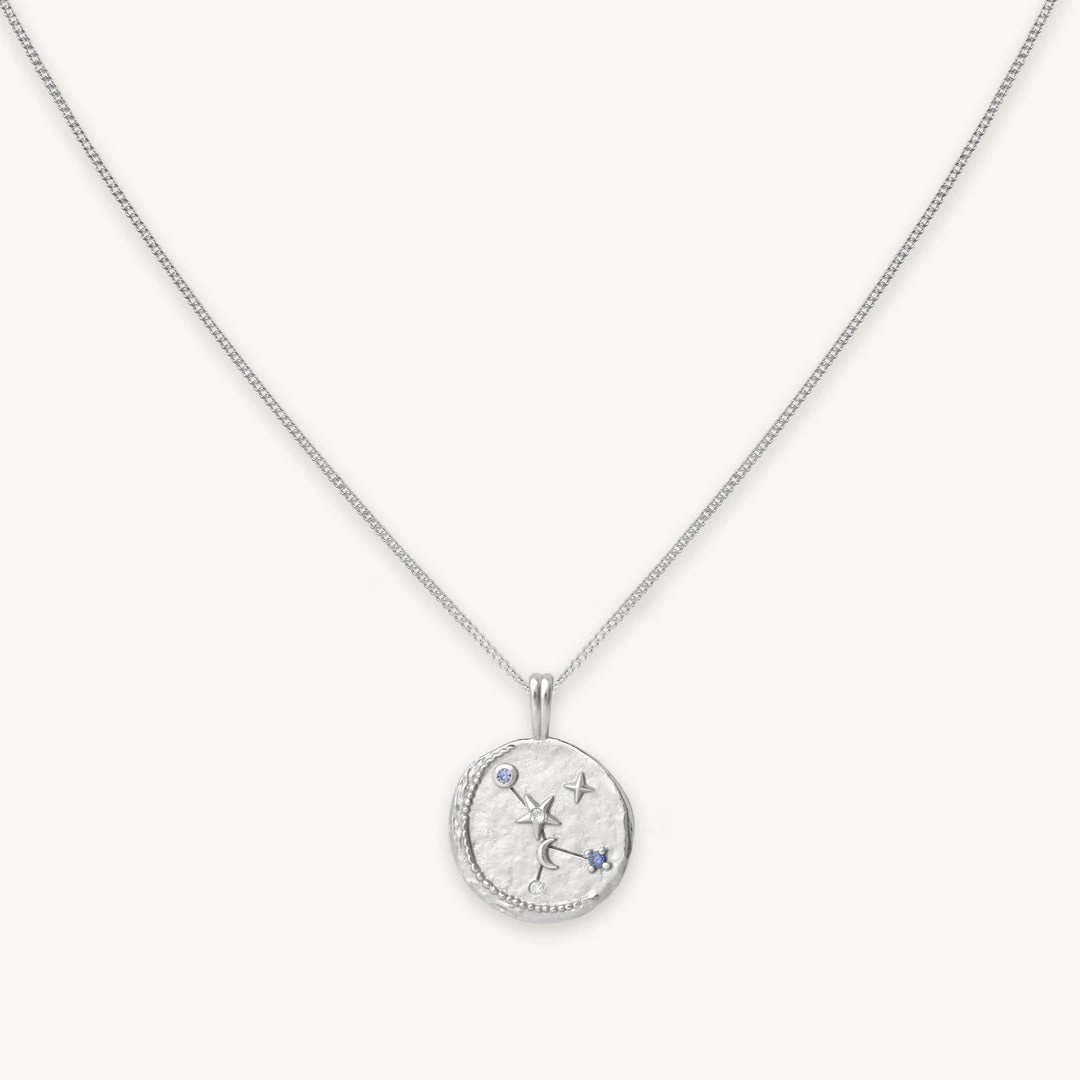 Astrid & Miyu Cancer Zodiac Pendant Necklace In Silver Zodiac Necklaces 3 Astrid & Miyu Cancer Zodiac Pendant Necklace In Silver Zodiac Necklaces