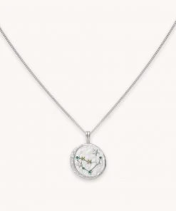 Astrid & Miyu Zodiac Necklaces Capricorn Zodiac Pendant Necklace In Silver