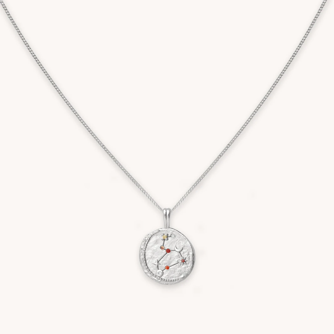 Astrid & Miyu Zodiac Necklaces Leo Zodiac Pendant Necklace In Silver 3 Astrid & Miyu Zodiac Necklaces Leo Zodiac Pendant Necklace In Silver