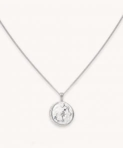 Astrid & Miyu Scorpio Zodiac Pendant Necklace In Silver