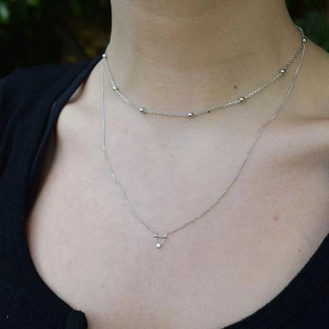 Astridandmiyu Sale Diamond Bar Necklace In Silver 5 Astridandmiyu Sale Diamond Bar Necklace In Silver