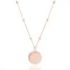Astridandmiyu Basic Coin Necklace In Rose Gold