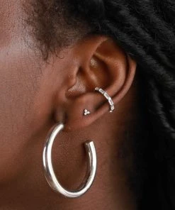 Astridandmiyu Essential Large Hoops In Silver Sale