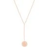 Astridandmiyu Sale Blossom Coin Lariat Necklace In Rose Gold