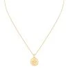 Astridandmiyu Sale Blossom Coin Pendant Necklace In Gold