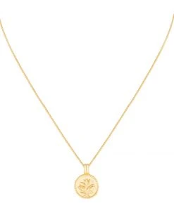 Astridandmiyu Sale Blossom Coin Pendant Necklace In Gold
