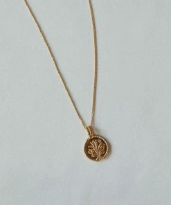 Astridandmiyu Sale Blossom Coin Pendant Necklace In Gold