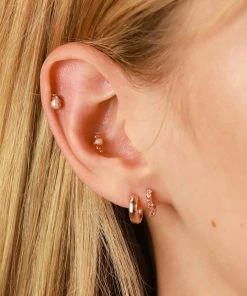 Astrid & Miyu Earrings Bold Huggies In Rose Gold 11 Astrid & Miyu Earrings Bold Huggies In Rose Gold