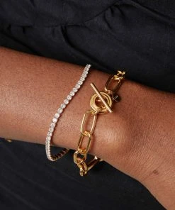 Astrid & Miyu Bold Tennis Chain Bracelet In Gold Bracelets 12 Astrid & Miyu Bold Tennis Chain Bracelet In Gold Bracelets