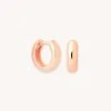 Astrid & Miyu Earrings Bold Huggies In Rose Gold