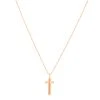Astridandmiyu Boyfriend Cross Necklace In Rose Gold
