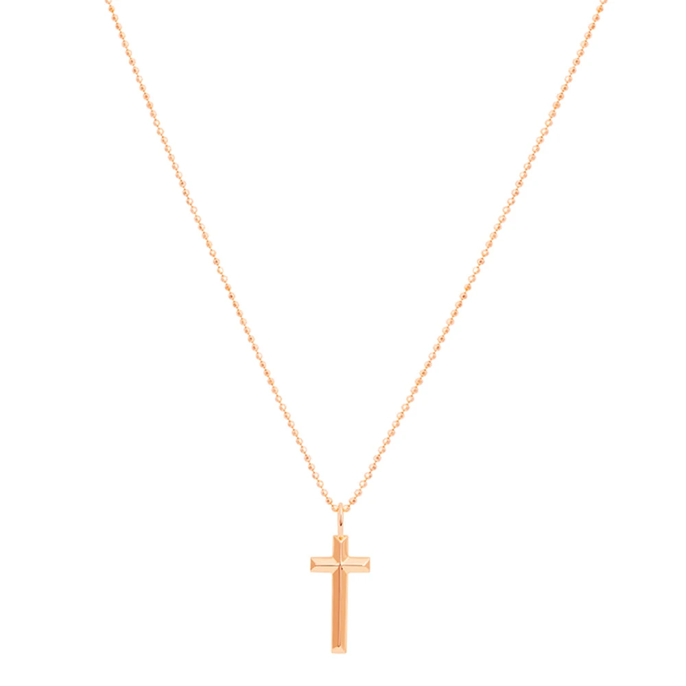 Astridandmiyu Boyfriend Cross Necklace In Rose Gold 3 Astridandmiyu Boyfriend Cross Necklace In Rose Gold