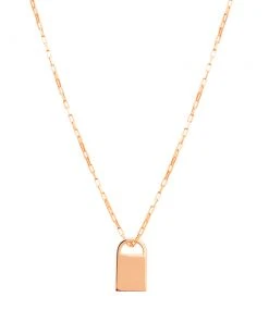 Astridandmiyu Boyfriend Padlock Necklace In Rose Gold Sale