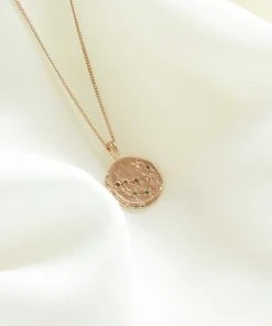Astrid & Miyu Capricorn Zodiac Pendant Necklace In Gold