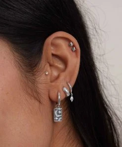 Astrid & Miyu Sale Celestial Huggies In Silver