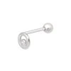 Astridandmiyu Dainty Halo Diamond Barbell In Silver Sale
