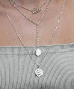 Astridandmiyu Boyfriend Medallion Necklace In Silver Sale