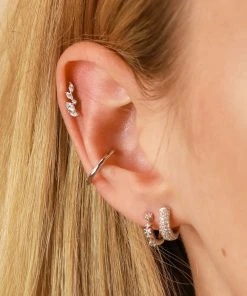 Astridandmiyu Crystal Barbell In Silver